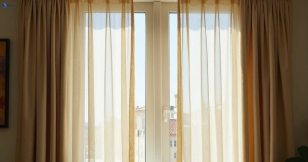 Dull dusty drapes in moore-park-nsw before professional cleaning